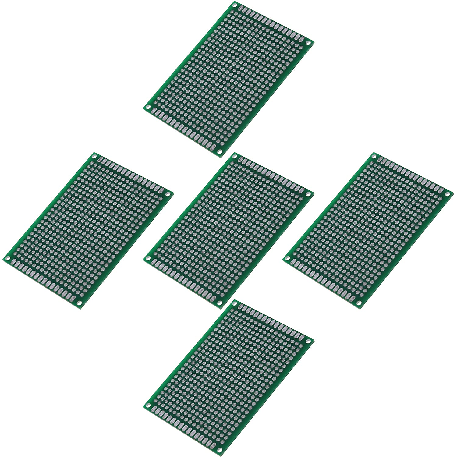すなページ Amazon | RASBEE 5枚セット PCB ユニバーサル基板 両面スルー